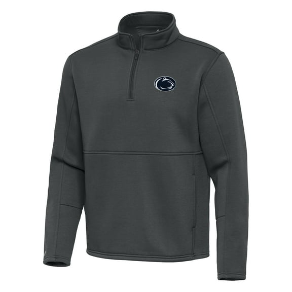Men's Antigua Pewter Penn State Nittany Lions Twist Quarter-Zip Pullover Jacket