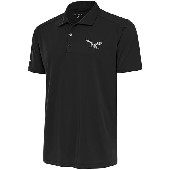 Men's Antigua Pewter Philadelphia Eagles Throwback Logo Legacy Pique Polo