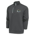 thumbnail image 1 of Men's Antigua  Pewter Quad Cities River Bandits Generation Quarter-Zip Pullover Top, 1 of 1