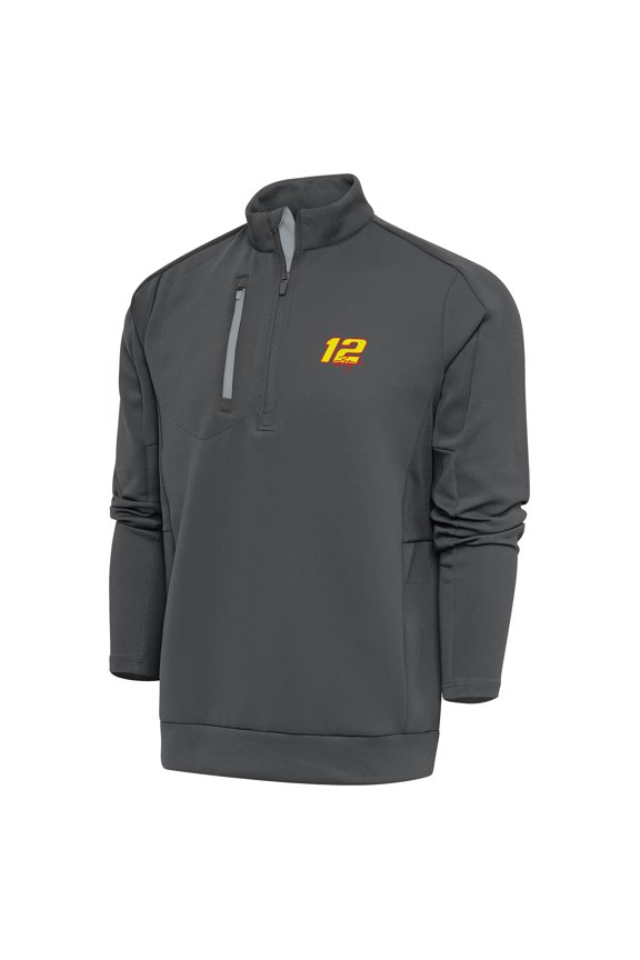 Men's Antigua Pewter Ryan Blaney Generation Quarter-Zip Pullover Top