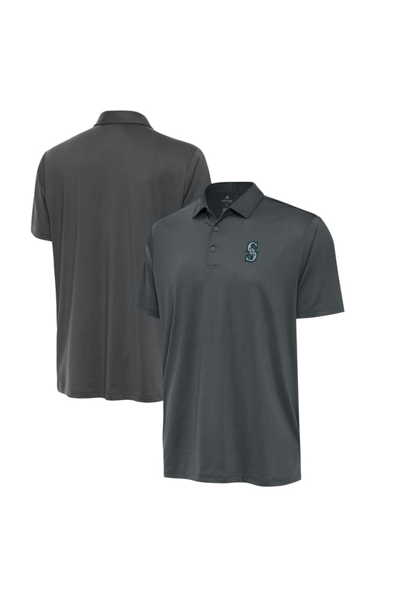 Men's Antigua Pewter Seattle Mariners Eclipse Polo