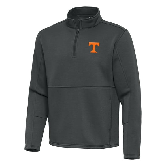 Men's Antigua Pewter Tennessee Volunteers Twist Quarter-Zip Pullover Jacket