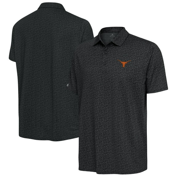 Men's Antigua Pewter Texas Longhorns Blooming Polo