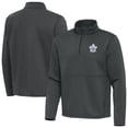 thumbnail image 1 of Men's Antigua Pewter Toronto Maple Leafs Twist Quarter-Zip Pullover Jacket, 1 of 3