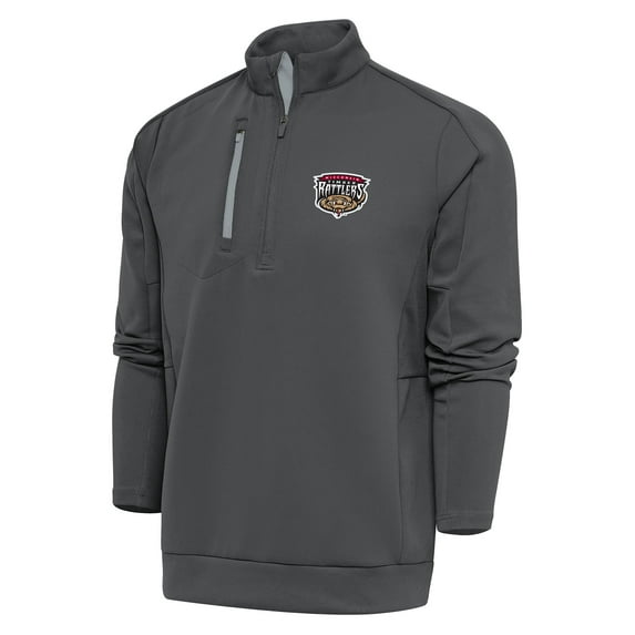 Men's Antigua Pewter Wisconsin Timber Rattlers Generation Quarter-Zip Pullover Top