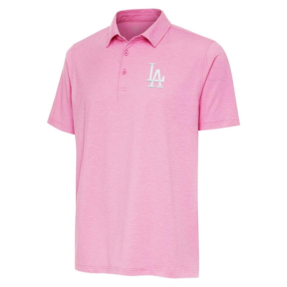 Men's Antigua  Pink Los Angeles Dodgers Par 3 Polo