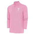 thumbnail image 1 of Men's Antigua  Pink Philadelphia Phillies Hunk Quarter-Zip Top, 1 of 2