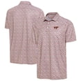 thumbnail image 1 of Men's Antigua  Pink Virginia Tech Hokies Desert Dry Dogwood Polo, 1 of 3