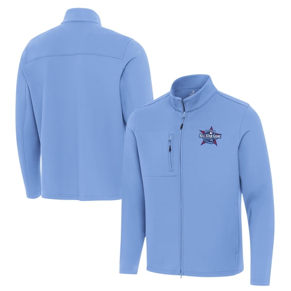 Men's Antigua Powder Blue 2026 MLB All-Star Game Objection Double-Brushed Full-Zip Jacket