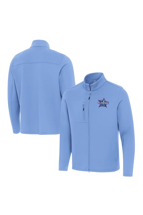 Men's Antigua Powder Blue 2026 MLB All-Star Game Objection Double-Brushed Full-Zip Jacket