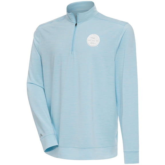 Men's Antigua  Powder Blue Boston Bruins White Logo Bright Quarter-Zip Pullover