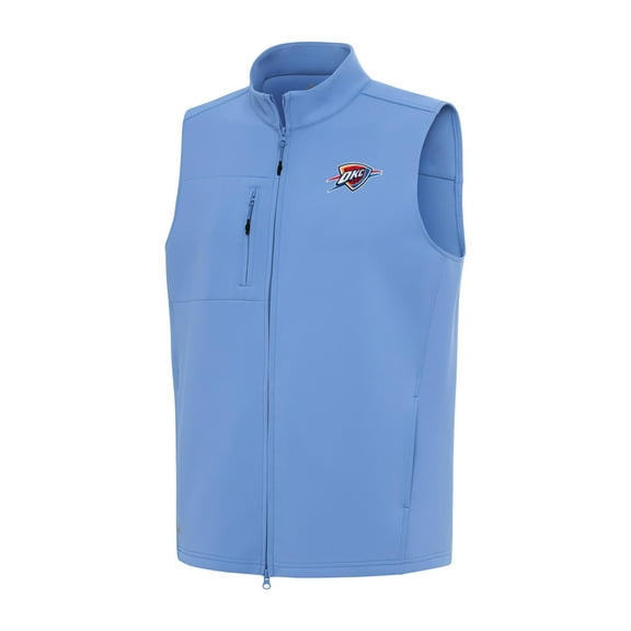 Men's Antigua Powder Blue Oklahoma City Thunder Demand Full-Zip Vest