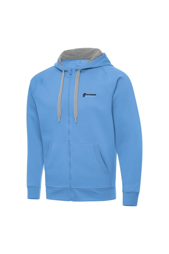 Men's-Antigua Powder Blue Richmond Raceway Full-Zip Hoodie