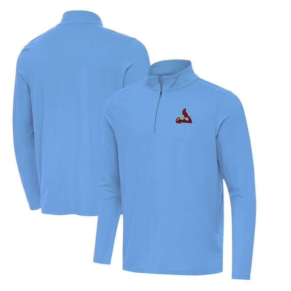 Men's Antigua Powder Blue St. Louis Cardinals Intent Quarter-Zip Top