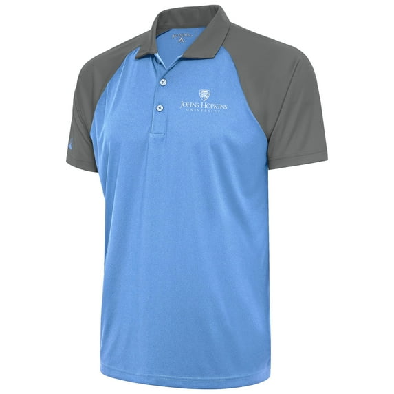 Men's Antigua Powder Blue/Steel Johns Hopkins Blue Jays Nova Polo
