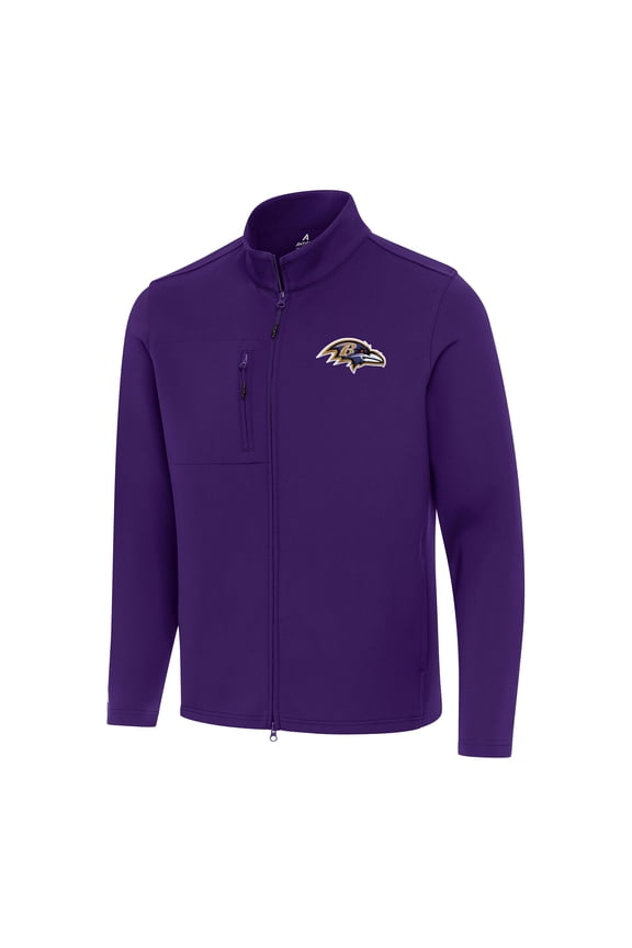 Men's Antigua Purple Baltimore Ravens Objection Full-Zip Jacket