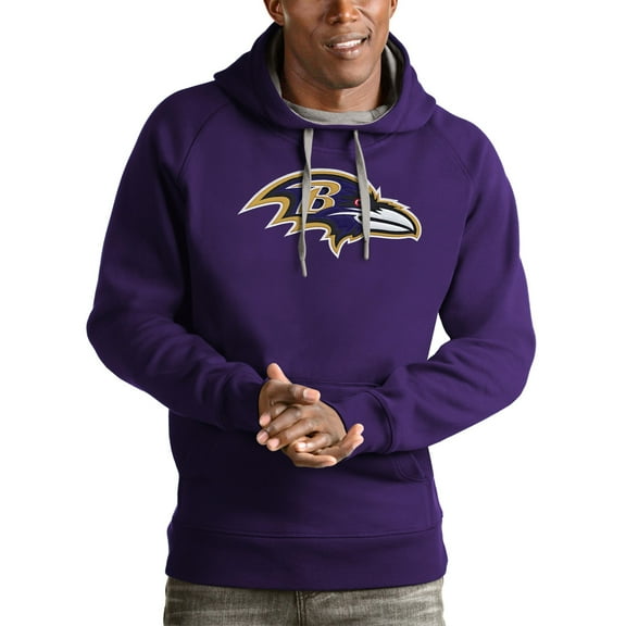 Men's Antigua Purple Baltimore Ravens Victory Pullover Hoodie