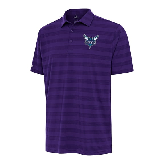 Men's Antigua Purple Charlotte Hornets Tunnel Polo