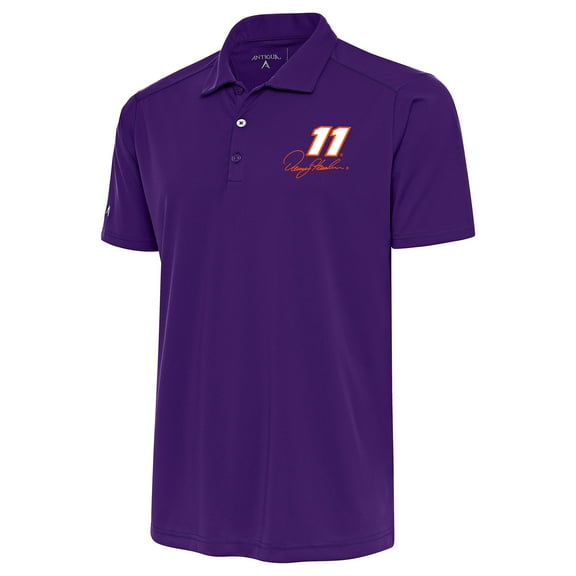 Men's Antigua Purple Denny Hamlin Tribute Polo