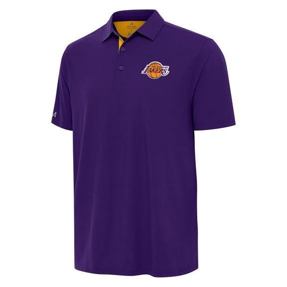 Men's Antigua Purple/Gold Los Angeles Lakers Era Polo