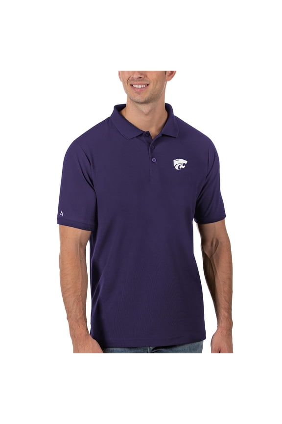 Men's Antigua Purple Kansas State Wildcats Legacy Pique Polo