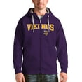 thumbnail image 1 of Men's Antigua Purple Minnesota Vikings Wordmark Victory Full-Zip Hoodie, 1 of 1