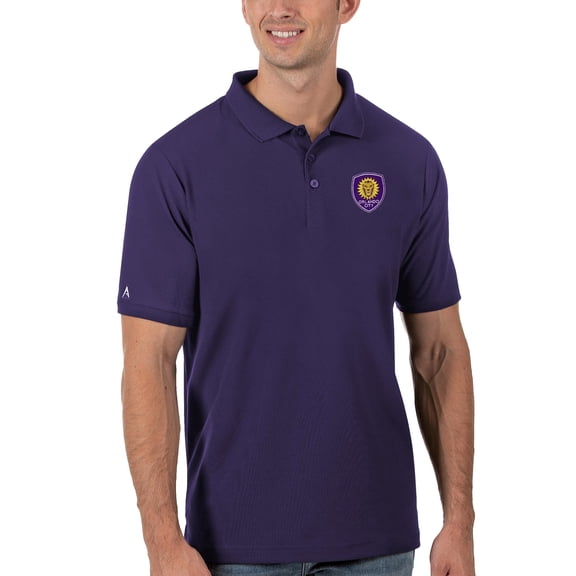 Men's Antigua Purple Orlando City SC Legacy Pique Polo