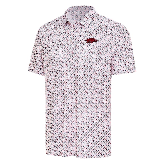 Men's Antigua Red Arkansas Razorbacks Hero Polo