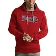 thumbnail image 1 of Men's Antigua Red Atlanta Braves Victory Pullover Team Logo Hoodie, 1 of 1