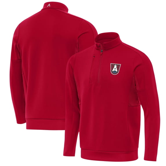 Men's Antigua Red Atlanta Dream Generation Quarter-Zip Pullover Top