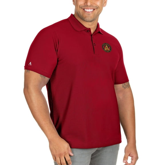 Men's Antigua Red Atlanta United FC Big & Tall Legacy Pique Polo
