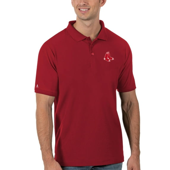 Men's Antigua Red Boston Red Sox Legacy Pique Polo