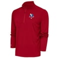thumbnail image 1 of Men's Antigua Red Brooklyn Royal Giants Tribute Quarter-Zip Pullover Top, 1 of 1