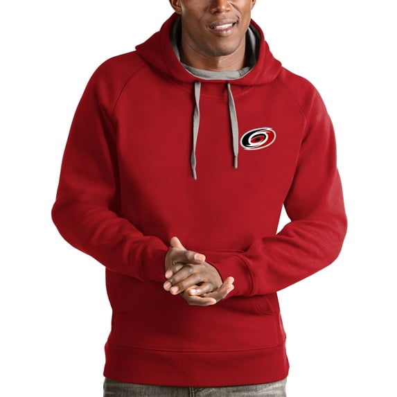 Men's Antigua Red Carolina Hurricanes Team Victory Pullover Hoodie