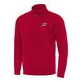 thumbnail image 1 of Men's Antigua  Red Carolina Hurricanes Victory Quarter-Zip Mock Sweatshirt, 1 of 1
