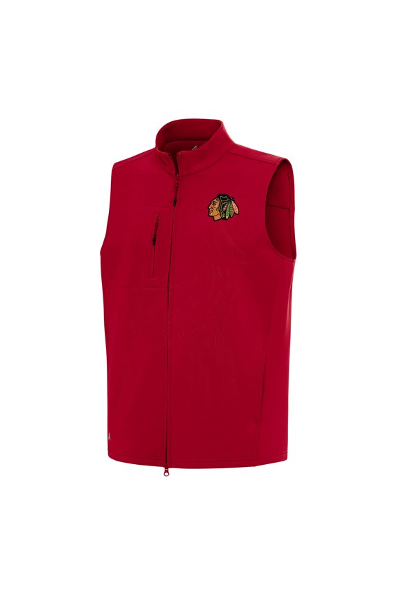 Men's Antigua Red Chicago Blackhawks Demand Full-Zip Vest