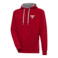 thumbnail image 1 of Men's Antigua Red Chicago Bulls Metallic Logo Victory Raglan Pullover Hoodie, 1 of 1