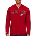 thumbnail image 1 of Men's Antigua Red Cincinnati Reds Wordmark Legacy Full-Zip Hoodie, 1 of 1