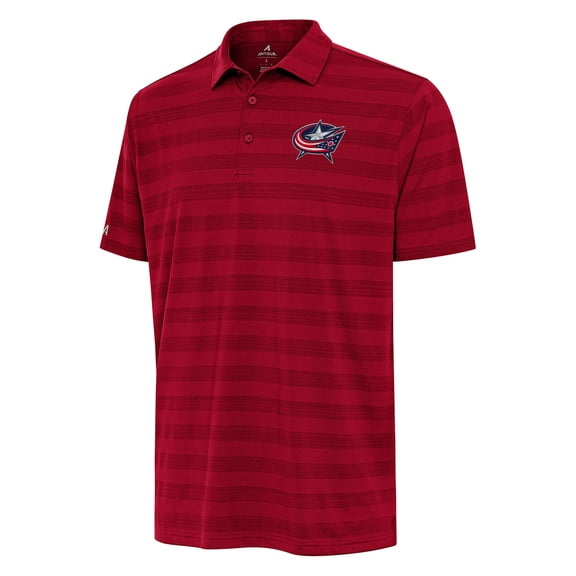 Men's Antigua Red Columbus Blue Jackets Tunnel Polo