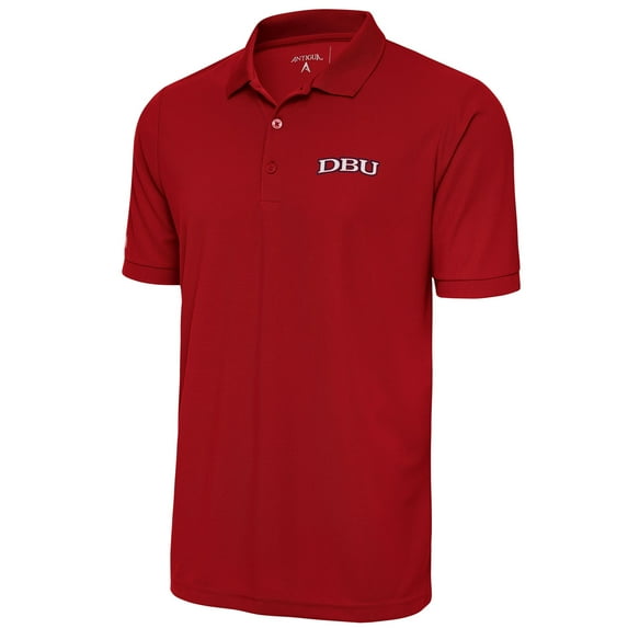 Men's Antigua Red Dallas Baptist Patriots Legacy Pique Polo