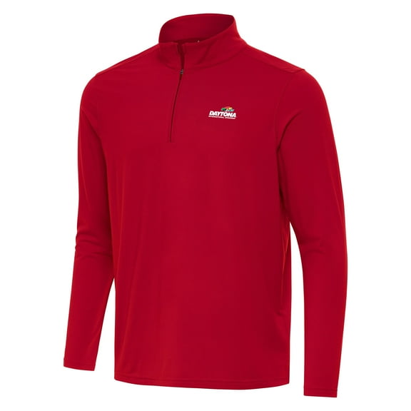 Men's Antigua Red Daytona International Speedway Intent Quarter-Zip Top