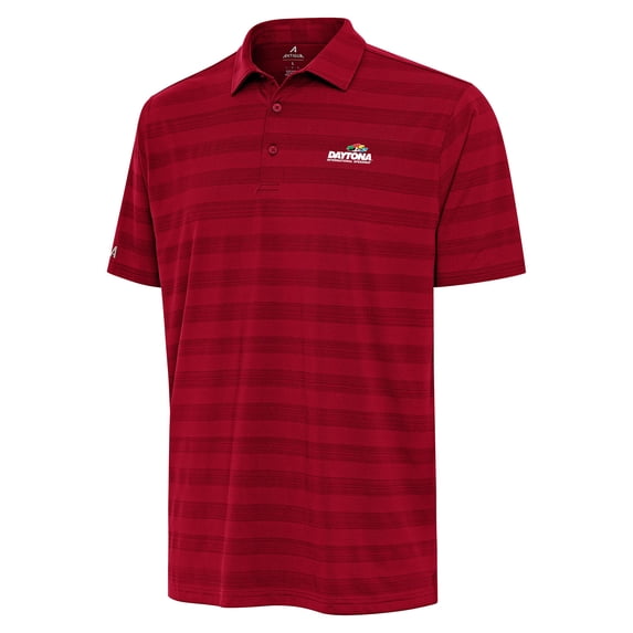 Men's Antigua Red Daytona International Speedway Tunnel Polo