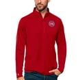thumbnail image 1 of Men's Antigua Red Detroit Pistons Tribute Quarter-Zip Pullover Top, 1 of 1