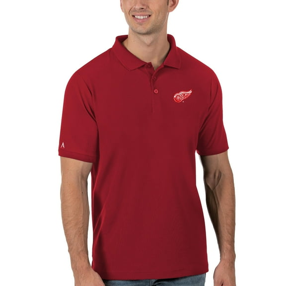 Men's Antigua Red Detroit Red Wings Legacy Pique Polo