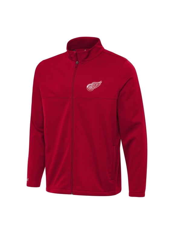 Men's Antigua Red Detroit Red Wings Links 2 Full-Zip Golf Jacket