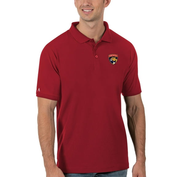 Men's Antigua Red Florida Panthers Legacy Pique Polo