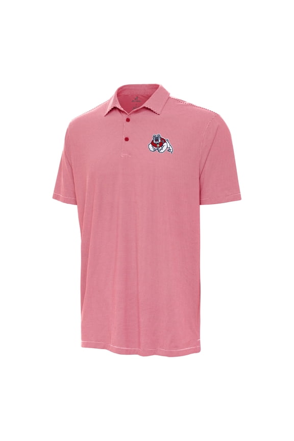 Men's Antigua Red Fresno State Bulldogs Twine Polo