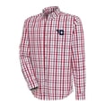 thumbnail image 1 of Men's Antigua Red/Gray Dayton Flyers Tending 2 Tri-Blend Long Sleeve Full-Button Shirt, 1 of 1