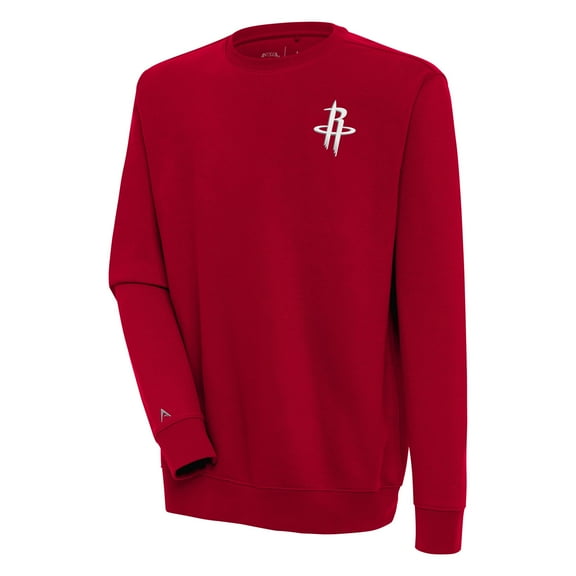Men's Antigua Red Houston Rockets Victory Pullover Sweatshirt