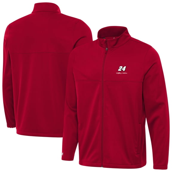 Men's Antigua Red Jeff Gordon Links 2 Full-Zip Golf Jacket